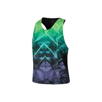 Asics Sport Vests Women's Purple Green Print