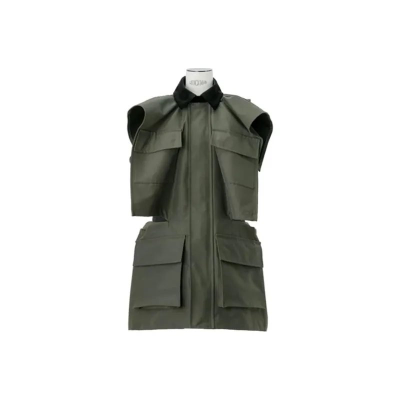 Sacai Sleeveless Dresses Women's Dark Green-0