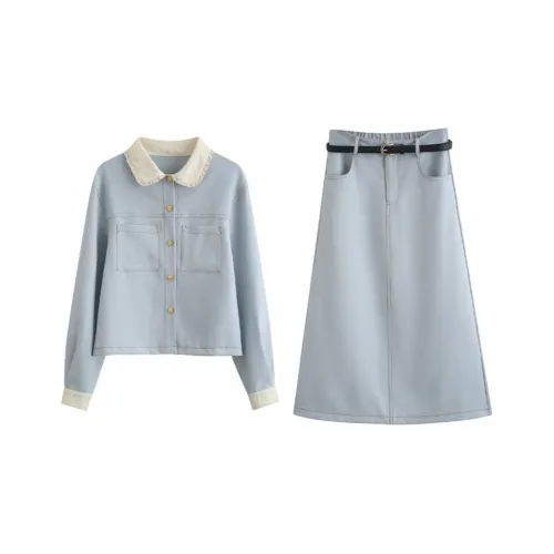 CHICCLO Two Piece Skirt Sets Women's Blue