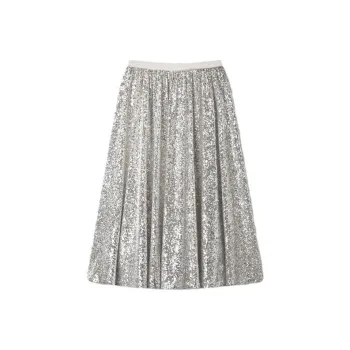 KARL LAGERFELD FW23 Casual Long Skirt Women's Silver