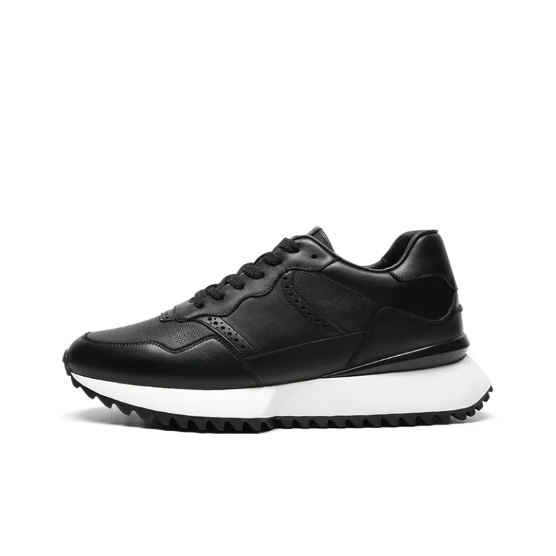 He Jinchang Anti Slip Wear Resistant Low Top Casual Shoes Men's Black-0