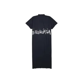 Balenciaga Short Sleeved Dress Regular Fit Women's Black