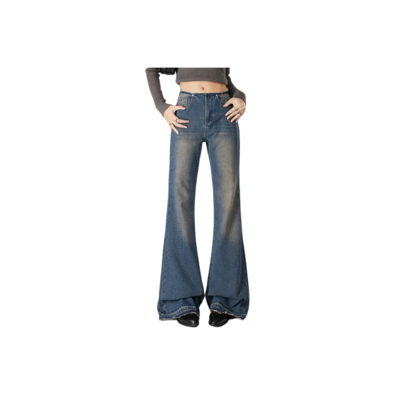 YINLEI Jeans Women's Vintage Blue-0