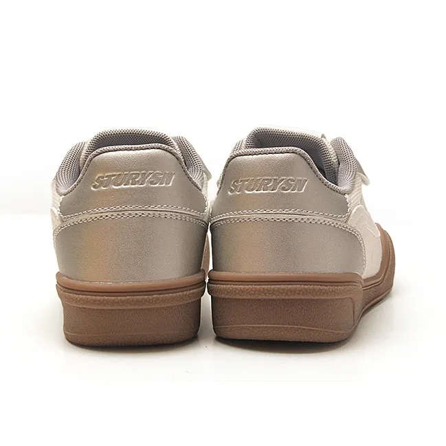 STUR YSN Abrasion Resistant, Lightweight, And Breathable Low Top Skateboard Shoes Women's Silver-5