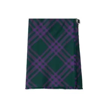 Burberry Vintage Check Wool Straight Skirt 'Royal'
