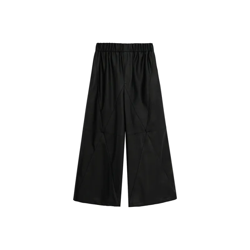MOSIIMORII Leather Pants Women's Black-0