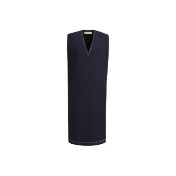 MARNI V Neck Sleeveless Midi Dress