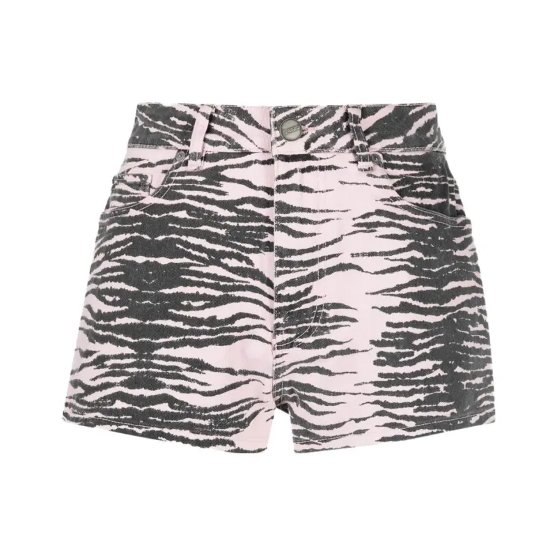 GANNI Denim Shorts Women's Pink-0