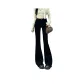 Black Thin Fleece Extended Length