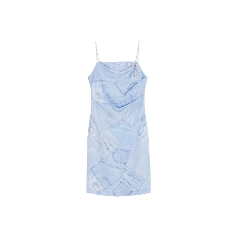 Bebe SS24 Slip Dresses Women's Denim Blue-0