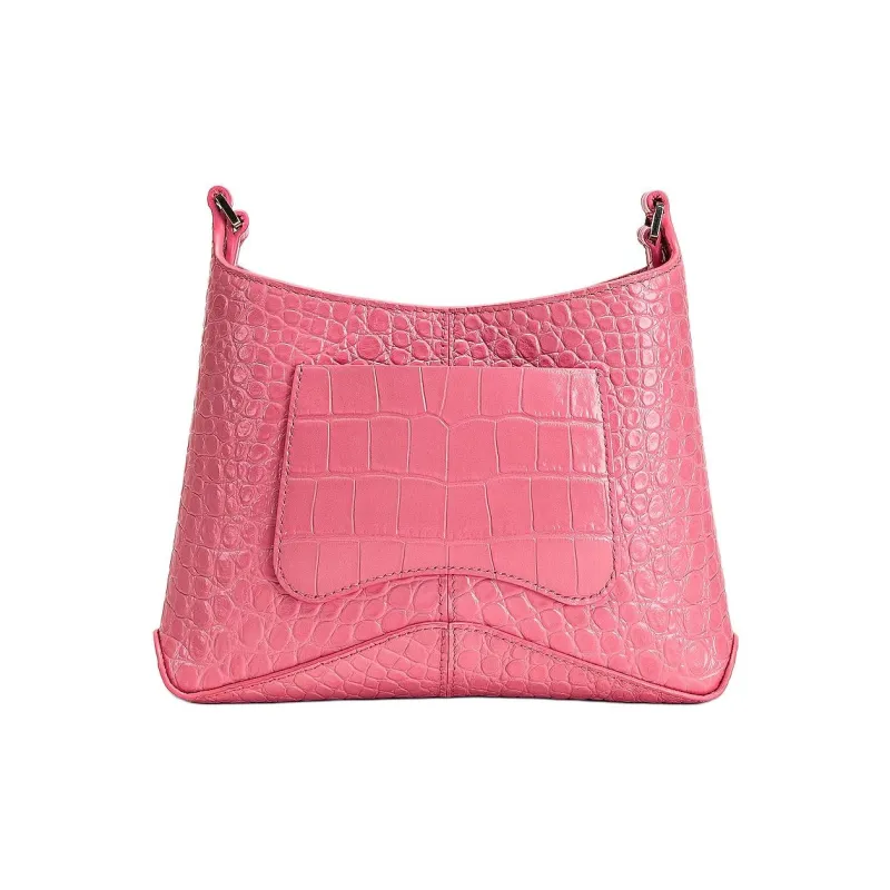 Balenciaga Cow Leather Hobo Bag Shoulder Bag Small Size Women's Pink-4