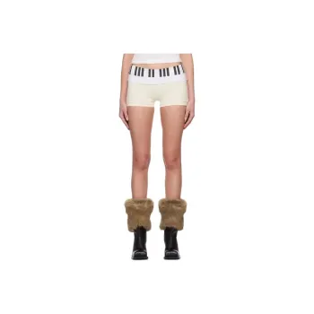 Praying Casual Shorts Women's Gray White