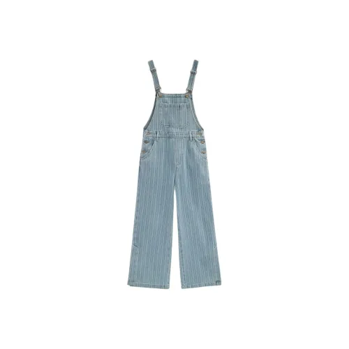 Love To Serve Overalls Women's Denim Blue