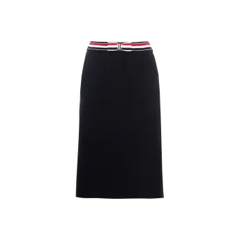 THOM BROWNE· SS22 Casual Long Skirt Women's Black