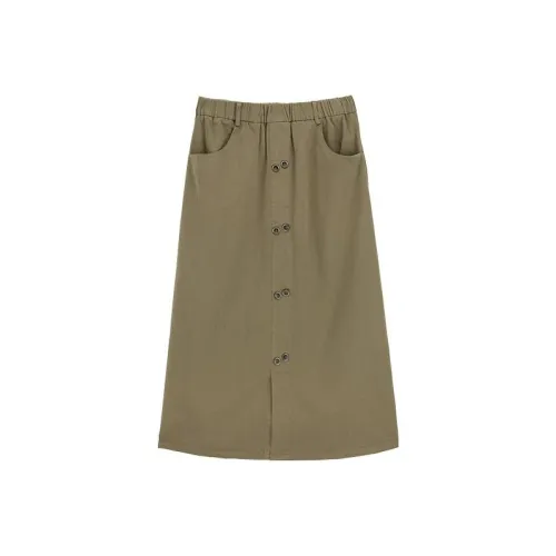 MS-Echo Casual Long Skirts Women's Starfish Brown