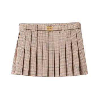 MIU MIU Casual Short Skirts Women's Limestone