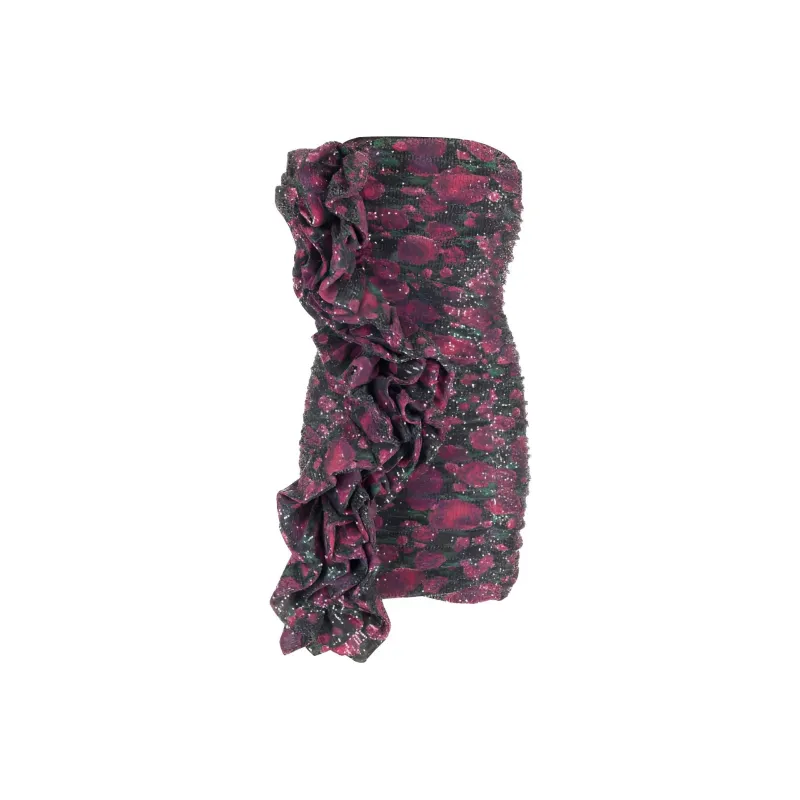 Rotate Sequin Embellished Ruched Mini Dress-0