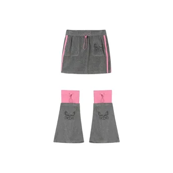 ANDREA MARTIN Casual Short Skirts Women's Gray