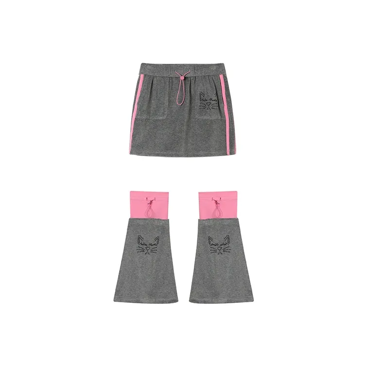 ANDREA MARTIN Casual Short Skirts Women's Gray-0