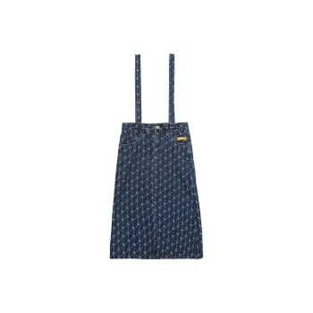 MUGUOGUOMU Sleeveless Dress Women's Dark Denim Blue