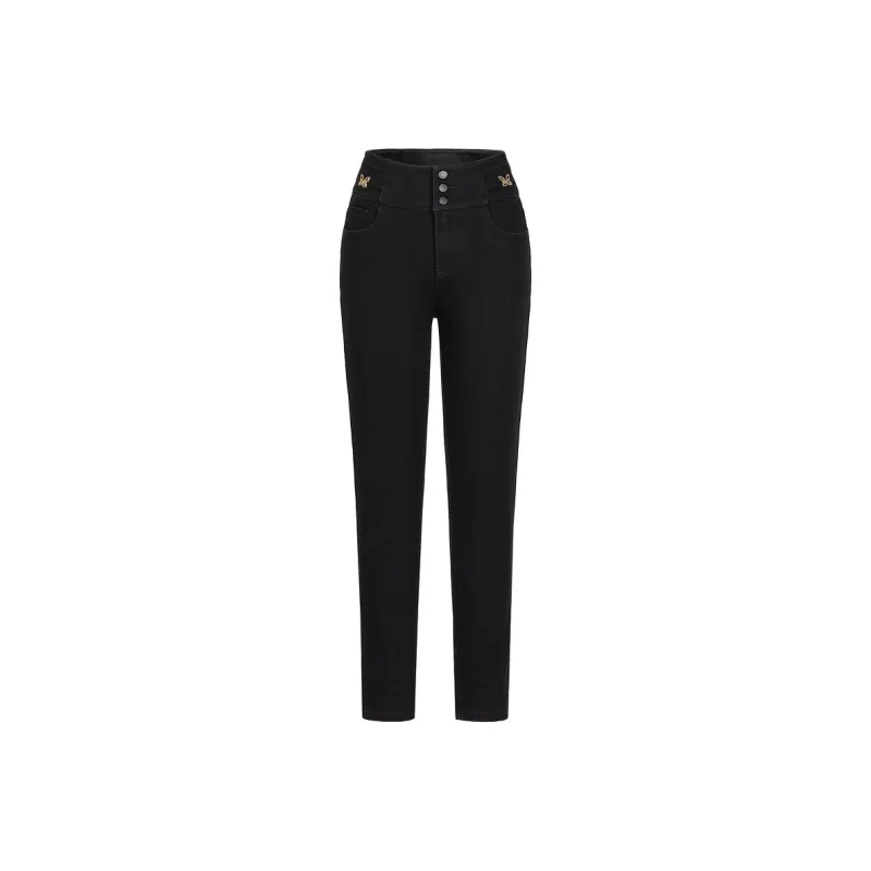 JZ. ANNAKRO Jeans Women's Plain Black-0
