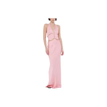 BEC+BRIDGE ALABAMA HALTER DRESS Slip Dresses Women's Pink Sherbet