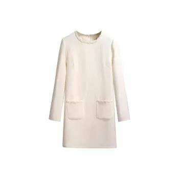 Silky Queen Long Sleeved Dresses Women's Apricot