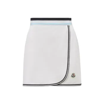 Moncler A-Line Logo Patch Tennis Skirt