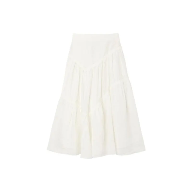Sandro Casual Long Skirts Women's White-0