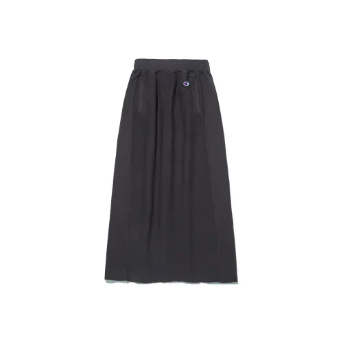 Champion Reverse Weave Casual Long Skirts Women's Charcoal Gray