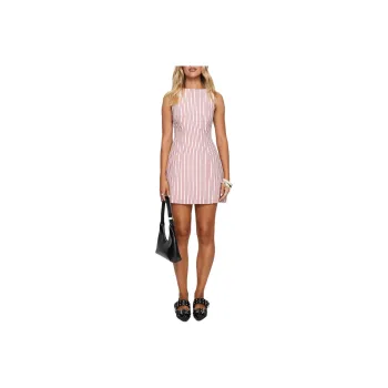 PRINCESS POLLY Alfalfa Shift Mini Dress Sleeveless Dress Women's Red Stripe/Red Stripes