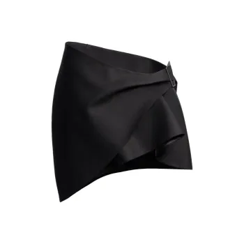 H&M Wool Mini Skirt Black