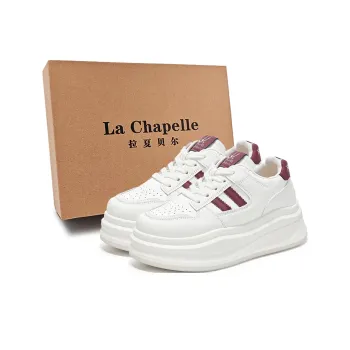 La Chapelle Wear-Resistant Height Increasing Skateboard Shoes Women's Red