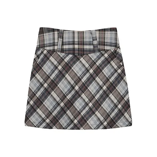 AHDO Casual Short Skirts Women's Khaki-0
