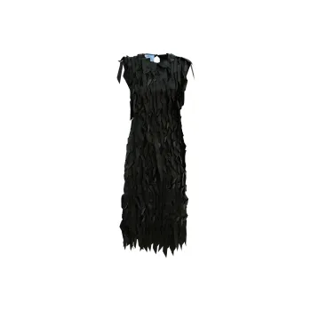 PRADA Fringed Detailed Sleeveless Mini Dress
