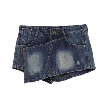 A head of Agua Denim Short Skirts Women's Blue