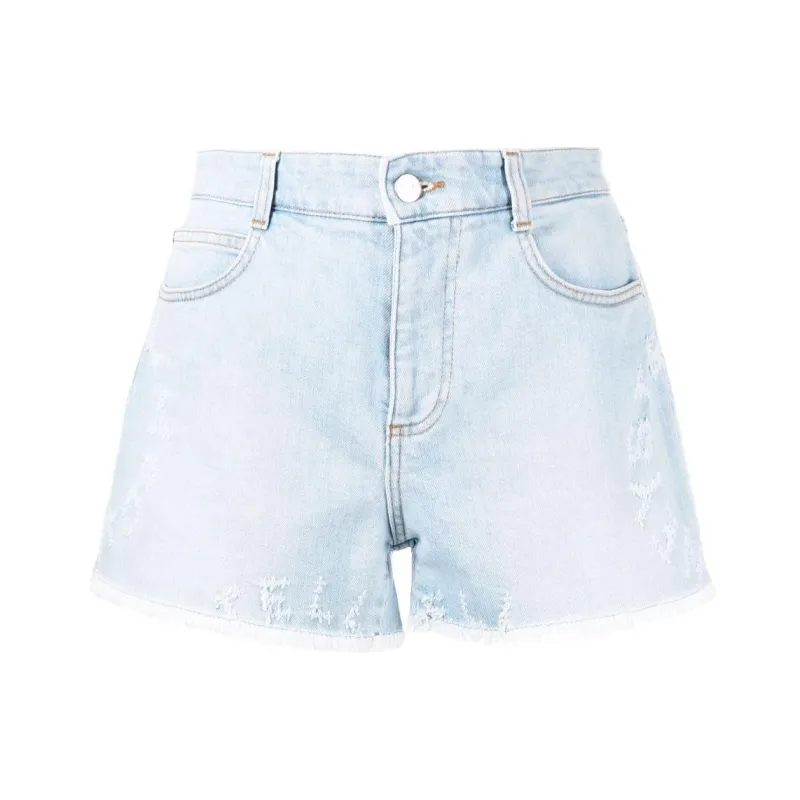 Stella McCartney Stella Logo Denim Shorts-0