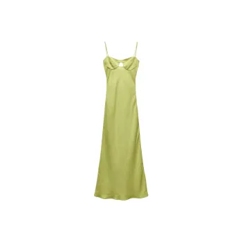 ZARA Slip Dresses Women's Green