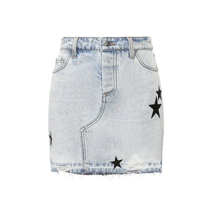 AMIRI Star Denim Skirt 'Blue'-0