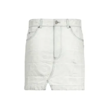 FENDI Denim Short Skirts Women's White