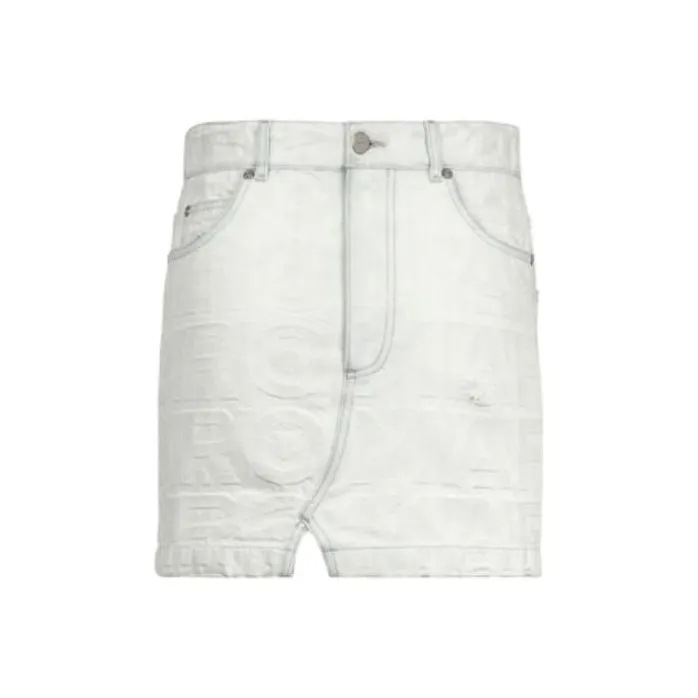 FENDI Denim Short Skirts Women's White-0