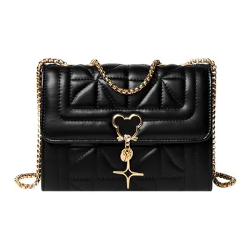 15 MINS Synthetic Leather Shoulder Bag, Crossbody Bag Women's Midnight Black