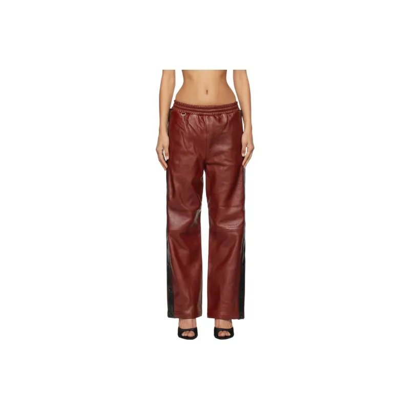 Doublet Leather Pants Women's Red-0