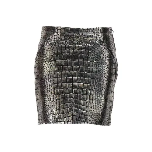 TOM FORD Embossed Mini Leather Skirt