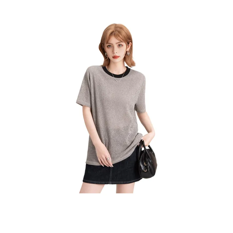 FAWENXIANGZI T Shirts Women's Gray-0