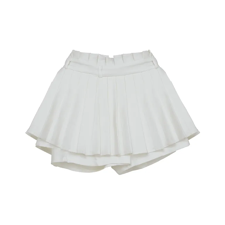 SUNSUNTOWN Casual Short Skirts Women's White-0