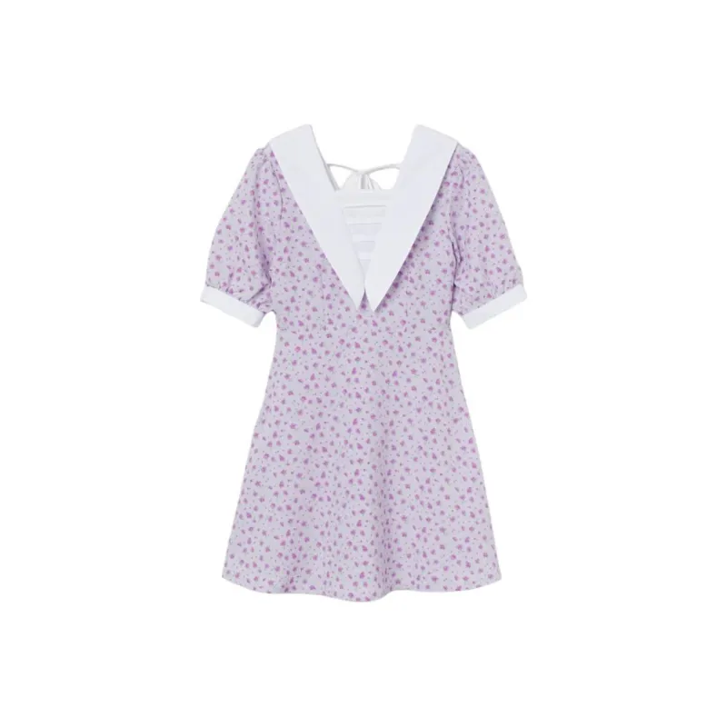 H&M Short-Sleeved Dresses Women's Light Purple-0