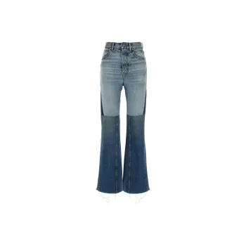 Chloé Patchwork Frayed Edge Jeans