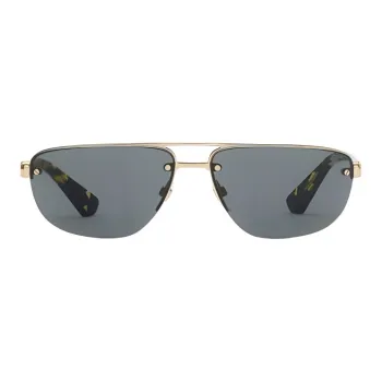 Burberry Plate And Metal Aviator Sunglasses Women's Gold