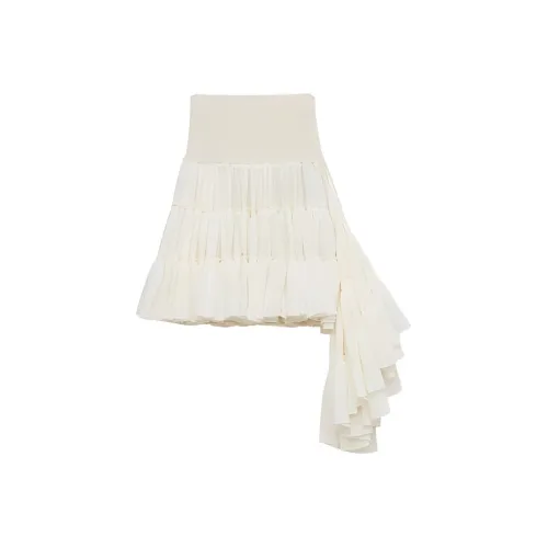 LOEWE Ruffled Asymmetric Miniskirt